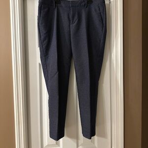 Navy Blue Patterned Trousers